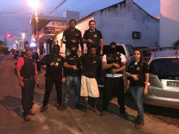Opera&ccedil;&atilde;o conjunta da Pol&iacute;cia Civil e Militar prende acusado de v&aacute;rios assaltos em Floriano.(Imagem:Divulga&ccedil;&atilde;o)