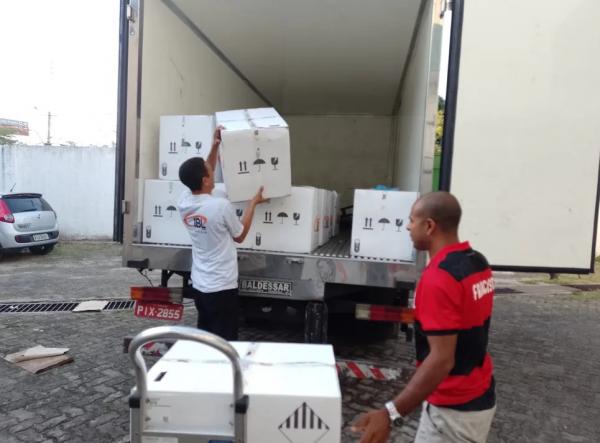  Piau&iacute; recebe 2&ordf; remessa de vacinas bivalentes para imuniza&ccedil;&atilde;o contra a Covid-19.(Imagem: Sesapi )