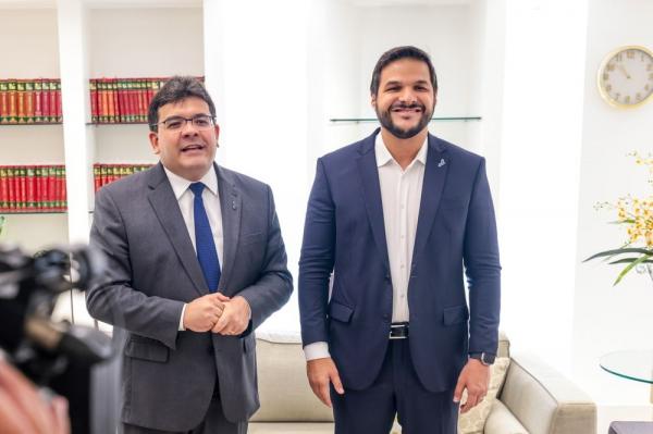 Governador Rafael Fonteles e o secret&aacute;rio Washington Bandeira (Imagem:Divulga&ccedil;&atilde;o)