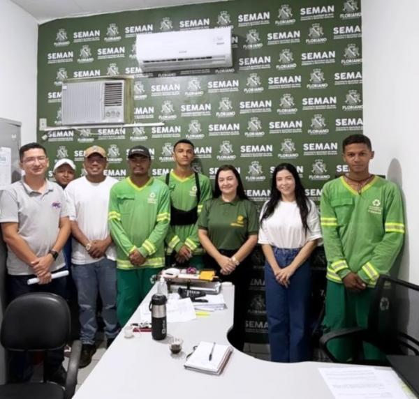 SEMAN realiza reunião técnica para fortalecer coleta seletiva e ações ambientais em Floriano.(Imagem:Secom)