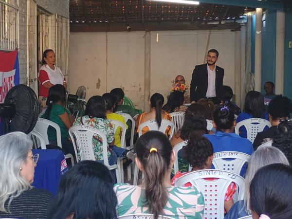 Assembleia do SINTE Floriano discute hor&aacute;rio pedag&oacute;gico com secret&aacute;rios municipais(Imagem:FlorianoNews)