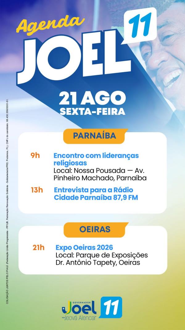 Agenda Joel(Imagem:Ascom)