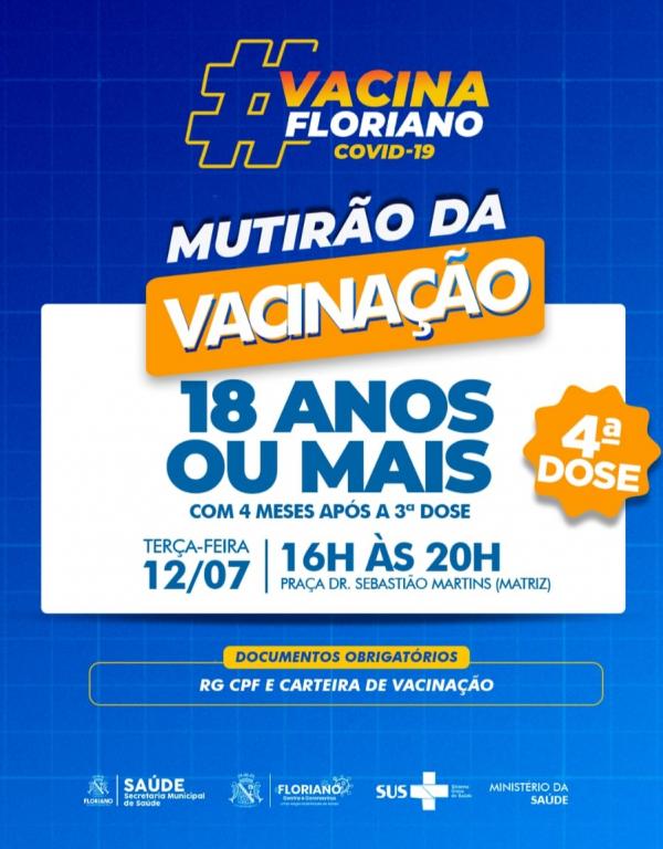 Floriano realiza "Mutirão de Vacinação" contra Covid-19
