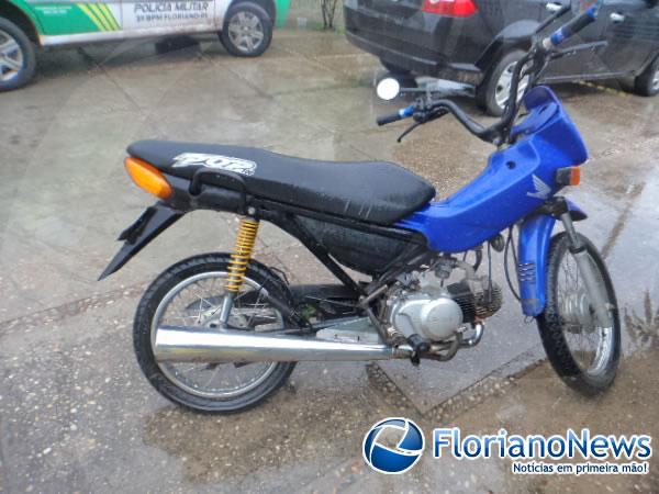 Moto recuperada(Imagem:FlorianoNews)