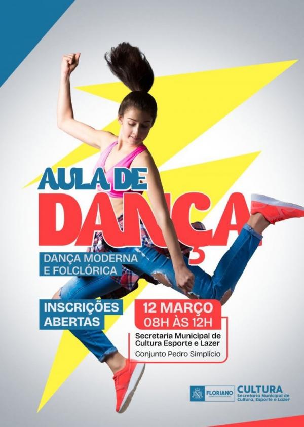 Cultura de Floriano abre inscrições para aulas de dança moderna, folclórica e balé clássico