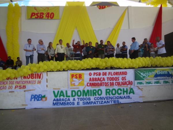 Homologada em conven&ccedil;&atilde;o a candidatura de Gilberto Jr e Salom&atilde;o Holanda.(Imagem:FlorianoNews)