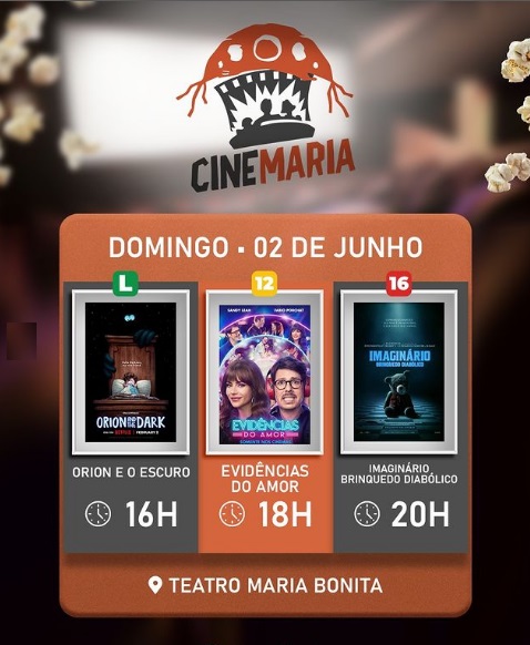 Diversão e entretenimento neste fim de semana no Cine Maria em Floriano
