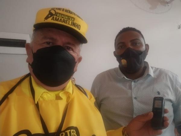 Juscinaldo Roseno e rep&oacute;rter Amarelinho(Imagem:FlorianoNews)