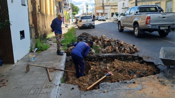 Infraestrutura de Floriano realiza Operação Tapa-Buracos em diversos pontos no mês de abril(Imagem:Secom)