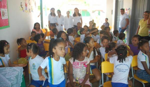 Alunos da Escola Municipal Dom Edilberto participam do Projeto Saúde na Escola.(Imagem:Secom)