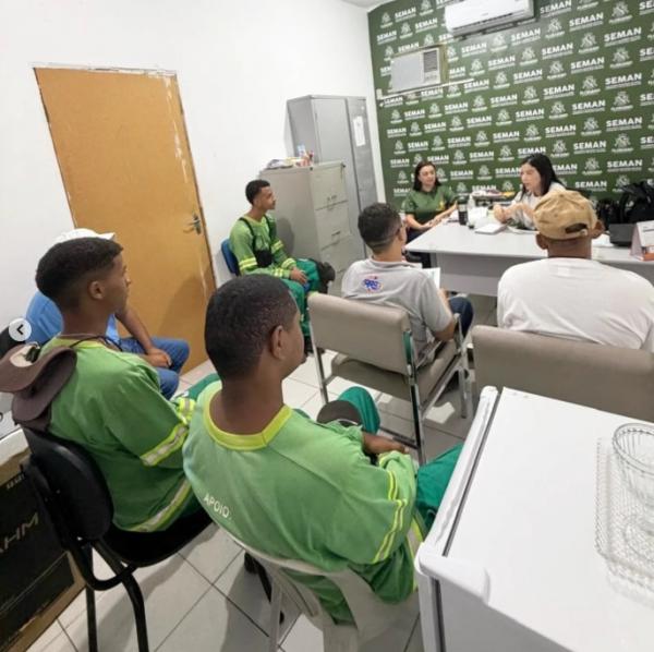 SEMAN realiza reunião técnica para fortalecer coleta seletiva e ações ambientais em Floriano.(Imagem:Secom)