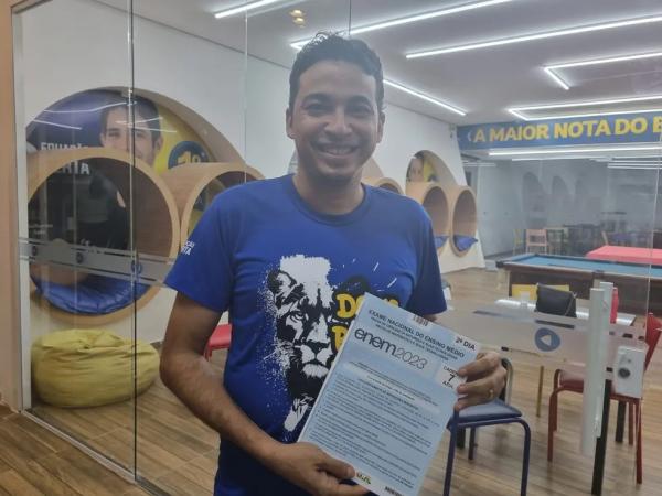 Professor de matem&aacute;tica Chaguinha.(Imagem:Andr&ecirc; Nascimento/g1 Piau&iacute;)