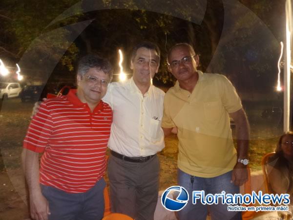 Deputado Gustavo Neiva, Prefeito Gilberto J&uacute;nior e Tenente Coronel Lisandro Hon&oacute;rio.(Imagem:FlorianoNews)