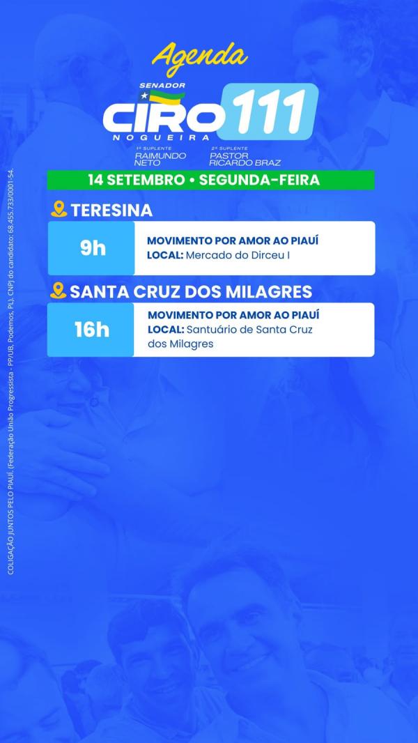 AGENDA CIRO NOGUEIRA - 14/09(Imagem:Ascom)