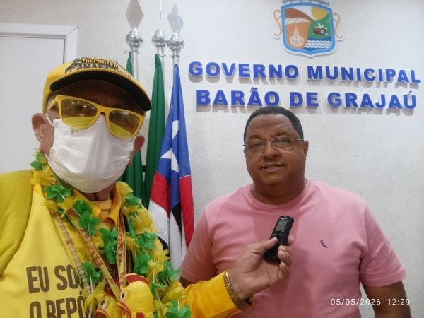 Ant&ocirc;nio Carlos, prefeito de Bar&atilde;o de Graja&uacute;.(Imagem:FlorianoNews)