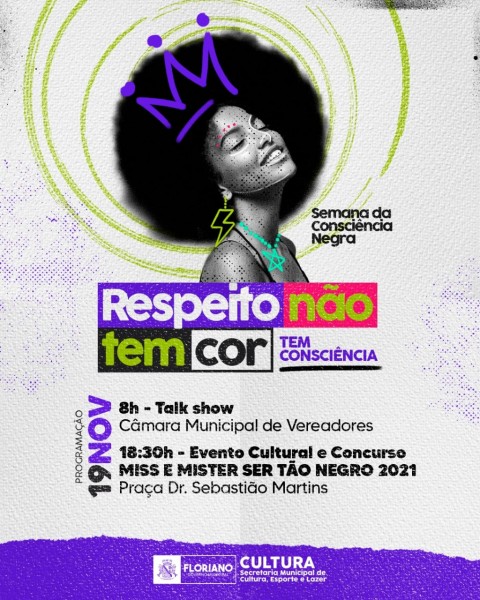 Cultura abre inscrições para concurso SER TÃO NEGRO 2021 em alusão ao Dia da Consciência Negra