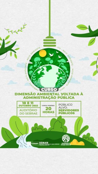 Meio Ambiente promoverá Curso "Dimensão Ambiental" voltado à Administração Pública