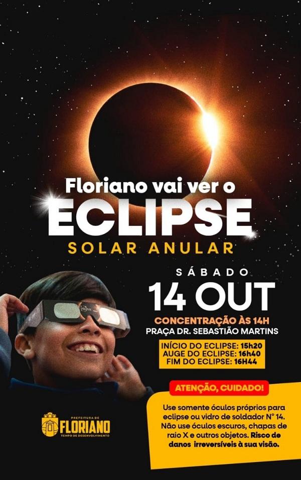 Floriano privilegiada poder&aacute; ver eclipse anular do sol em sua posi&ccedil;&atilde;o m&aacute;xima.(Imagem:Secom)
