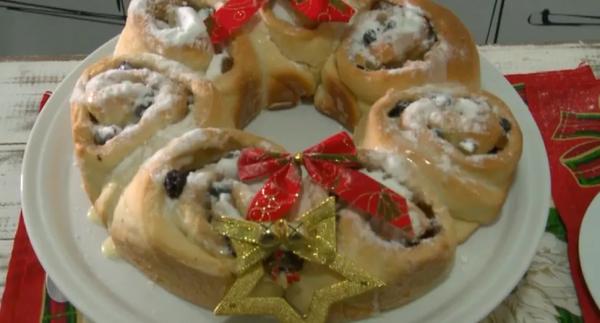  Rosca Natalina - Receita Natalina(Imagem:Reprodu&ccedil;&atilde;o / TV Clube )