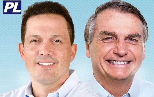 Diego Melo (PL) e Jair Bolsonaro(Imagem:Divulga&ccedil;&atilde;o)