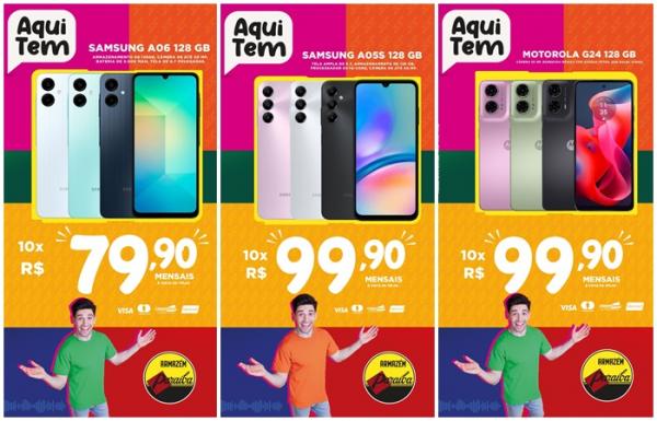 Ofertas imperd&iacute;veis em smartphones no Armaz&eacute;m Para&iacute;ba de Floriano.(Imagem:Divulga&ccedil;&atilde;o)