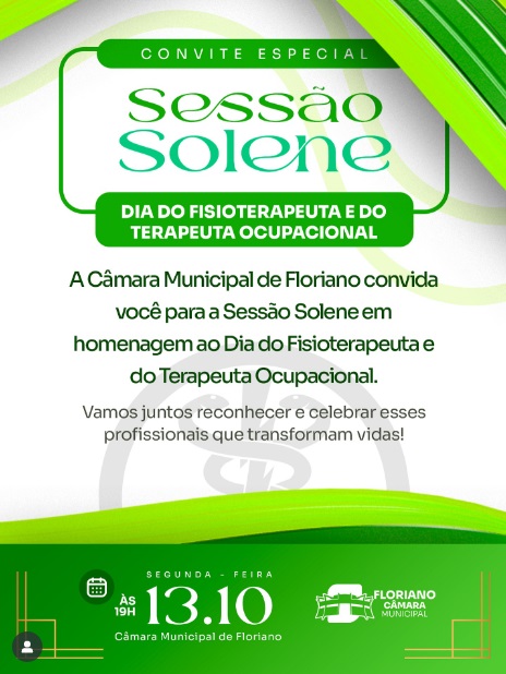 CMF realizará sessão solene em homenagem aos fisioterapeutas e terapeutas ocupacionais