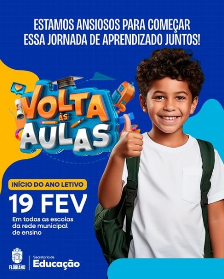 Prefeitura de Floriano anuncia o início das aulas para o ano letivo de 2024