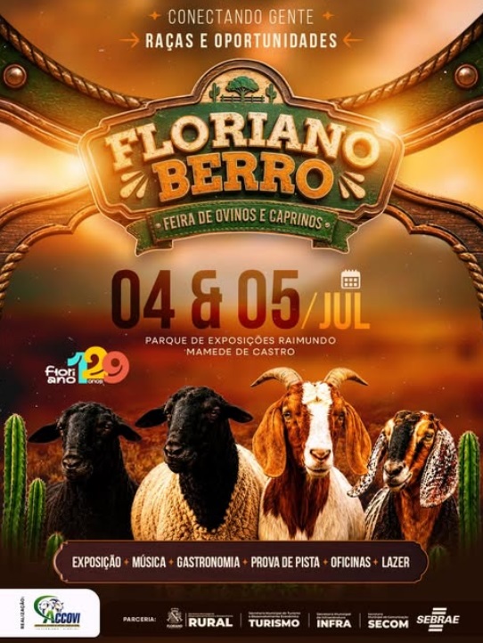 Floriano Berro vai reunir produtores, exposições e atrações culturais durante aniversário da cidade