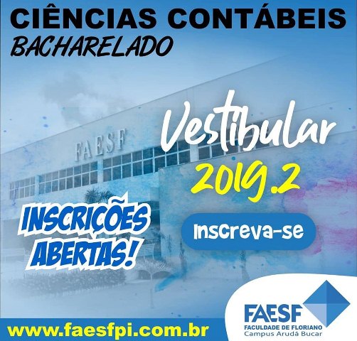 FAESF está com inscrições abertas para Bacharelado em Ciências Contábeis