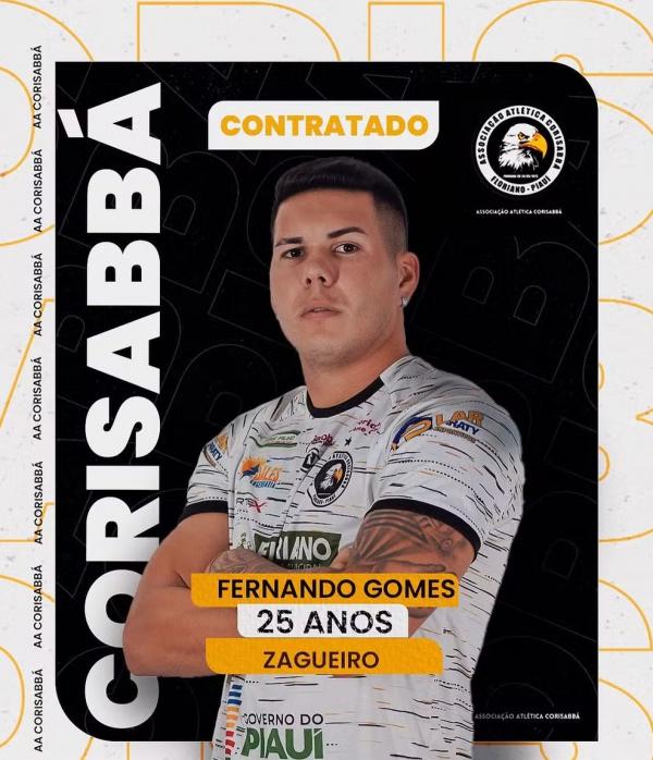 Fernando Gomes, zagueiro Corisabb&aacute;.(Imagem:Reprodu&ccedil;&atilde;o/instagram/Corisabb&aacute;)