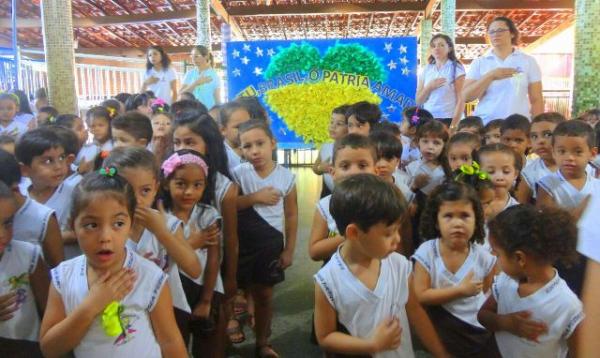 Atividades alusivas &agrave; Semana da P&aacute;tria iniciaram na Escola Pequeno Pr&iacute;ncipe.(Imagem:EPP)