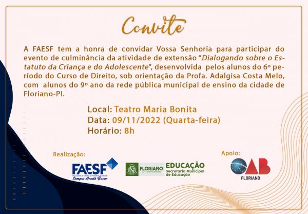 Acad&ecirc;micos de Direito da FAESF promovem culmin&acirc;ncia de atividade de extens&atilde;o(Imagem:Divulga&ccedil;&atilde;o)