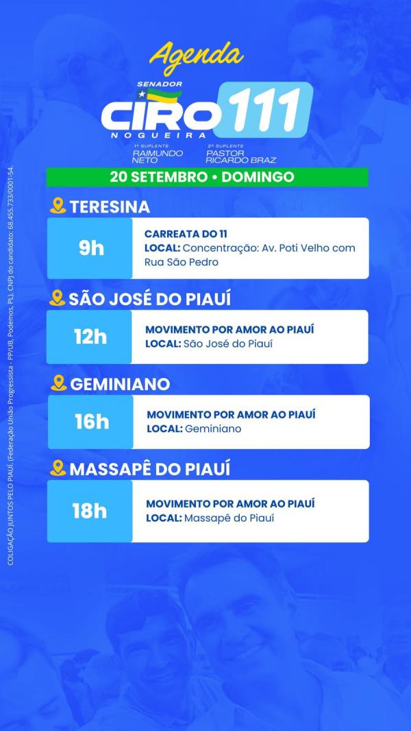 AGENDA CIRO NOGUEIRA - 20/09