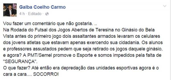 Bandidos fazem arrastão durante jogo e ação choca secretário de esporte