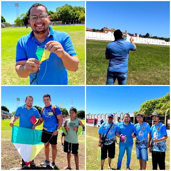 Vereador Dessim Almeida esteve presente no Primeiro Festival de Pipas de Floriano.(Imagem:Reprodu&ccedil;&atilde;o/Instagram)