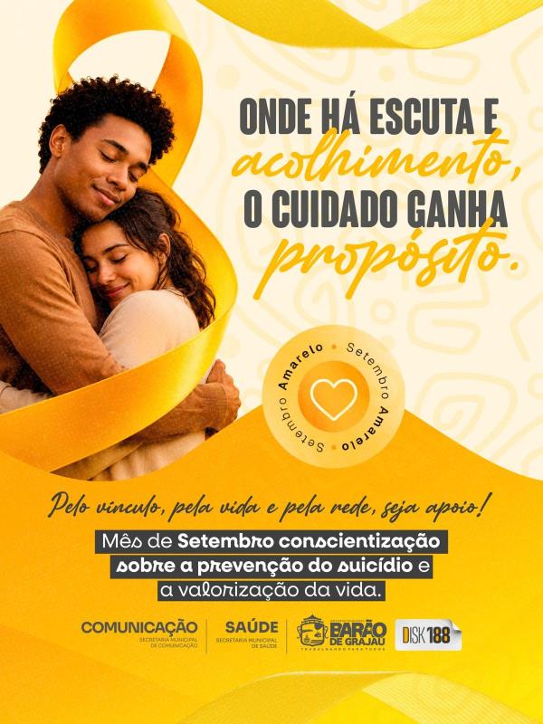 Prefeitura de Barão de Grajaú reforça mensagem de prevenção ao suicídio e valorização da vida