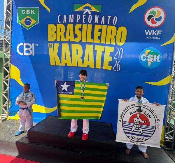 Piauí conquista duas medalhas de ouro e uma de bronze no Campeonato Brasileiro de Karatê na Bahia(Imagem: Ascom Secepi)