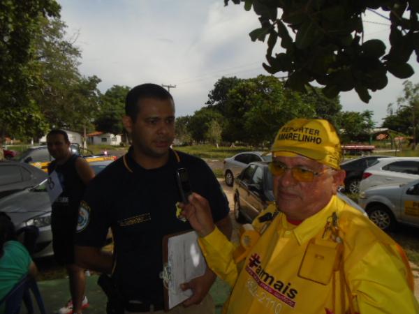 Inspetor Cardoso, do setor e Rela&ccedil;&otilde;es Humanas da PRF.(Imagem:FlorianoNews)