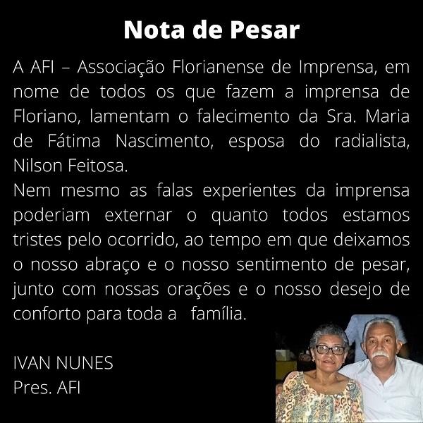 Nota de pesar(Imagem:Divulga&ccedil;&atilde;o)