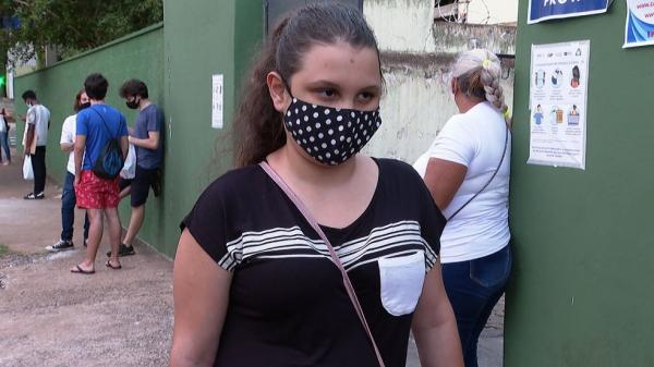 disse. No primeiro dia de Enem, Letícia acabou gasta(Imagem:Reprodução)