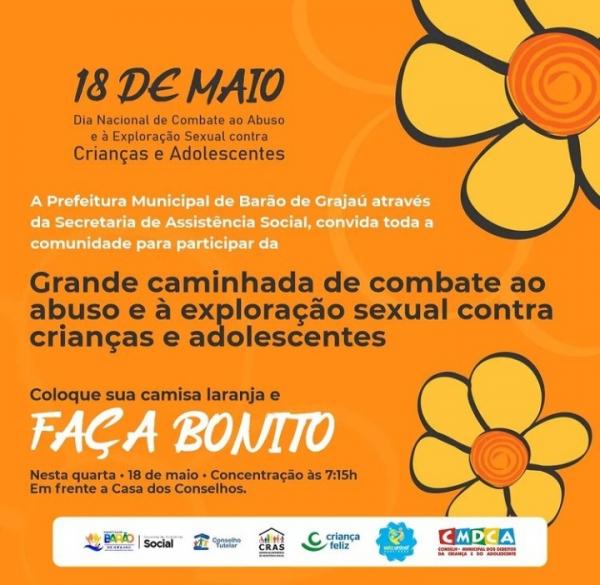 Barão de Grajaú realiza caminhada de combate ao abuso e à exploração sexual contra crianças e adoles