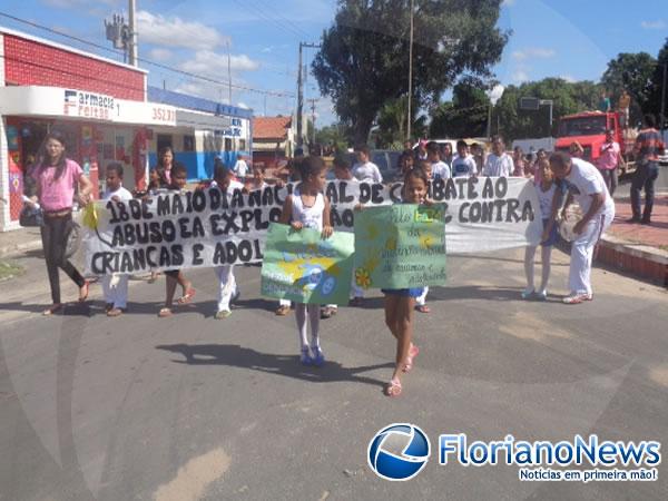 Caminhada contra exploração sexual de crianças e adolescentes é realizada em Barão de Grajaú.(Imagem:FlorianoNews)