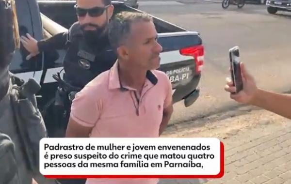 Família envenenada com baião de dois: padrasto preso diz ter nojo e raiva da enteada, mas nega crime