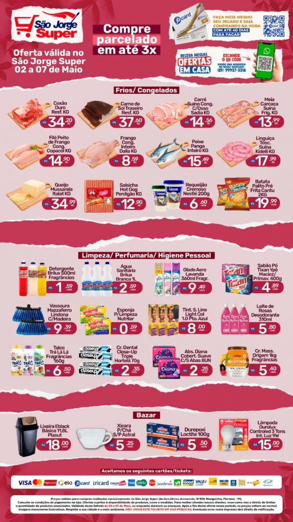 Confira o Caderno de Ofertas Especial de Dia das M&atilde;es do S&atilde;o Jorge Super(Imagem:Divulga&ccedil;&atilde;o)