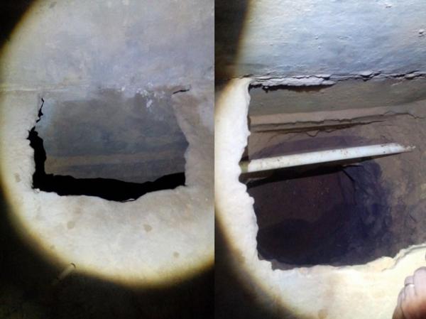 T&uacute;nel foi cavado pelos presos da Penitenci&aacute;ria Irm&atilde;o Guido.(Imagem:Divulga&ccedil;&atilde;o/Sinpoljuspi)