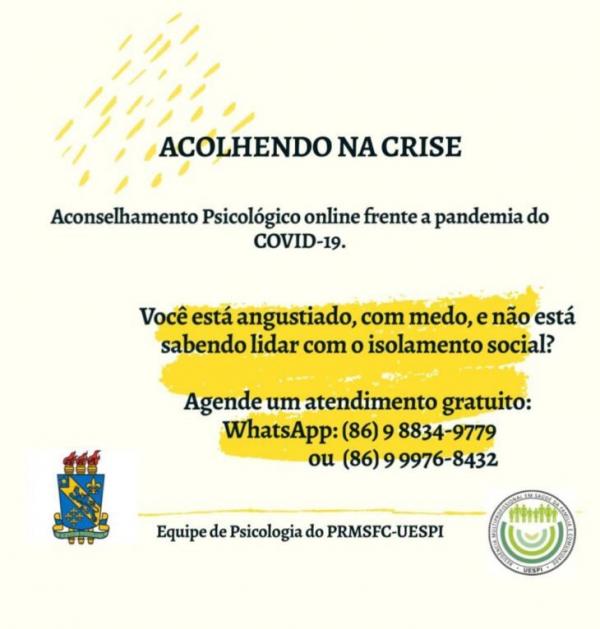 Uespi oferece atendimento psicológico online para sociedade; confira