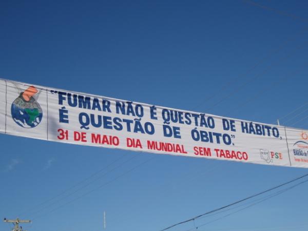 Bar&atilde;o de Graja&uacute; realizou caminhada no Dia Mundial Sem Tabaco.(Imagem:FlorianoNews)