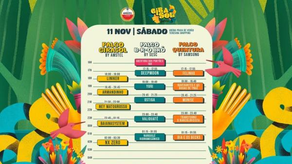Programa&ccedil;&atilde;o do Festival do Girasol (Imagem:Divulga&ccedil;&atilde;o)