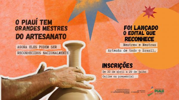 As inscrições são gratuitas e contemplam artesãos com atuação comprovada e relevância cultural em seus territórios.(Imagem:Divulgação)
