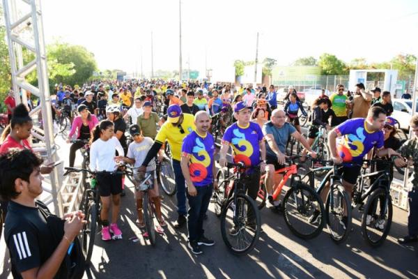 129 anos: Passeio cicl&iacute;stico re&uacute;ne cerca de 1.500 participantes nas comemora&ccedil;&otilde;es do anivers&aacute;rio de Floriano(Imagem:Secom)
